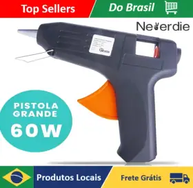 Pistola de Cola Quente Bivolt 40W com Botão Liga/Desliga