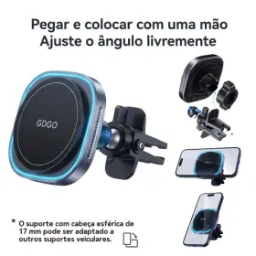 Suporte Veicular Magnético 360° para Celular
